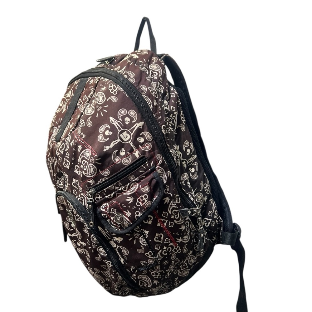 🎒 Burton Paisley Bandana Print Backpack | Brown Multi - Picture 4 of 7